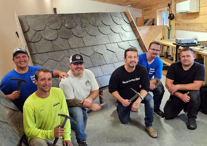 September 25, 2025 Slate Roof Installation class taught by Chad Brandon at the SRCA 20th Anniversary Conference near Grove City, PA.